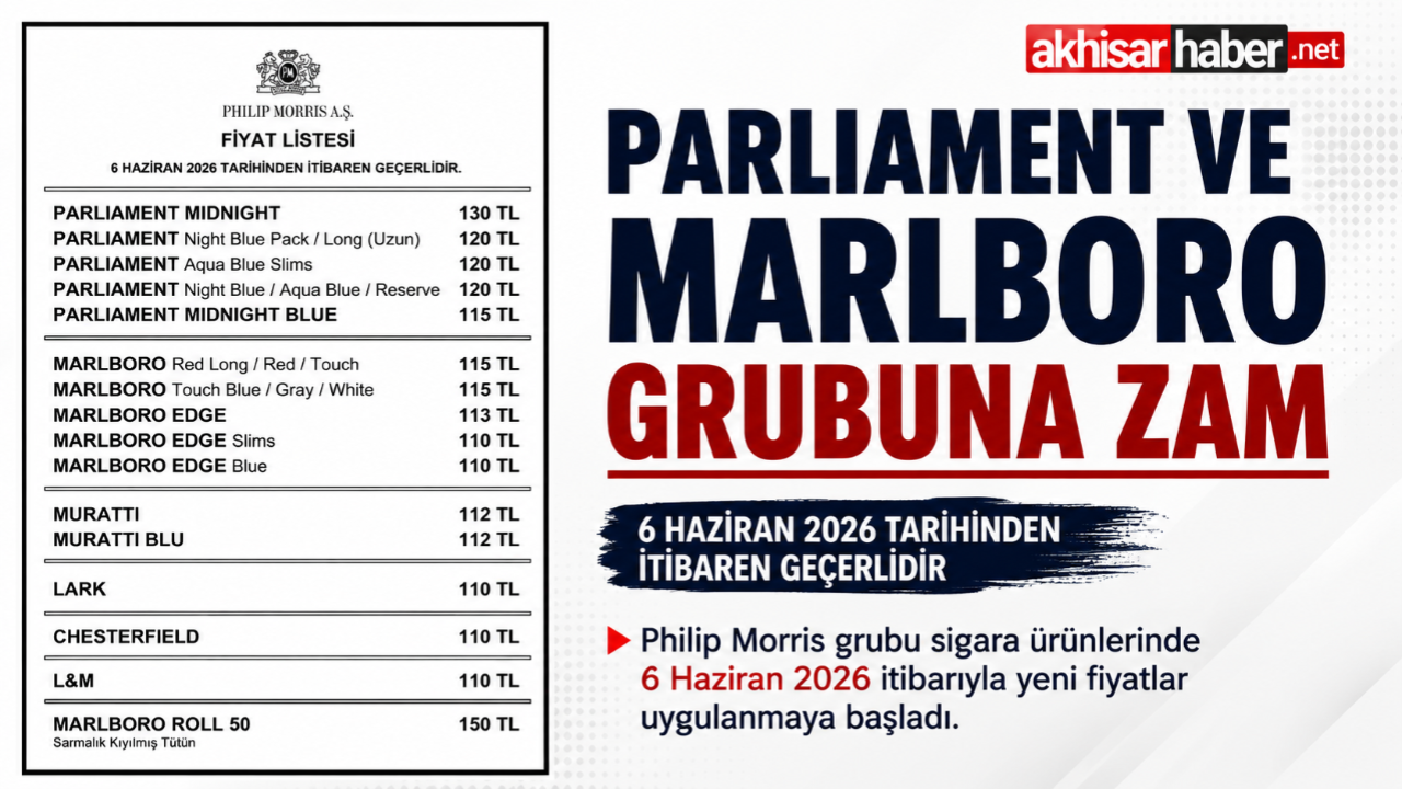 Parliament ve Marlboro Sigara Grubuna Yeni Zam Geldi