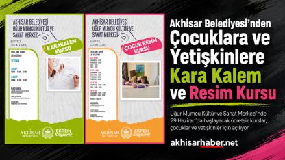 Akhisar Belediyesi’nden Çocuklara ve Yetişkinlere Kara Kalem ve Resim Kursu