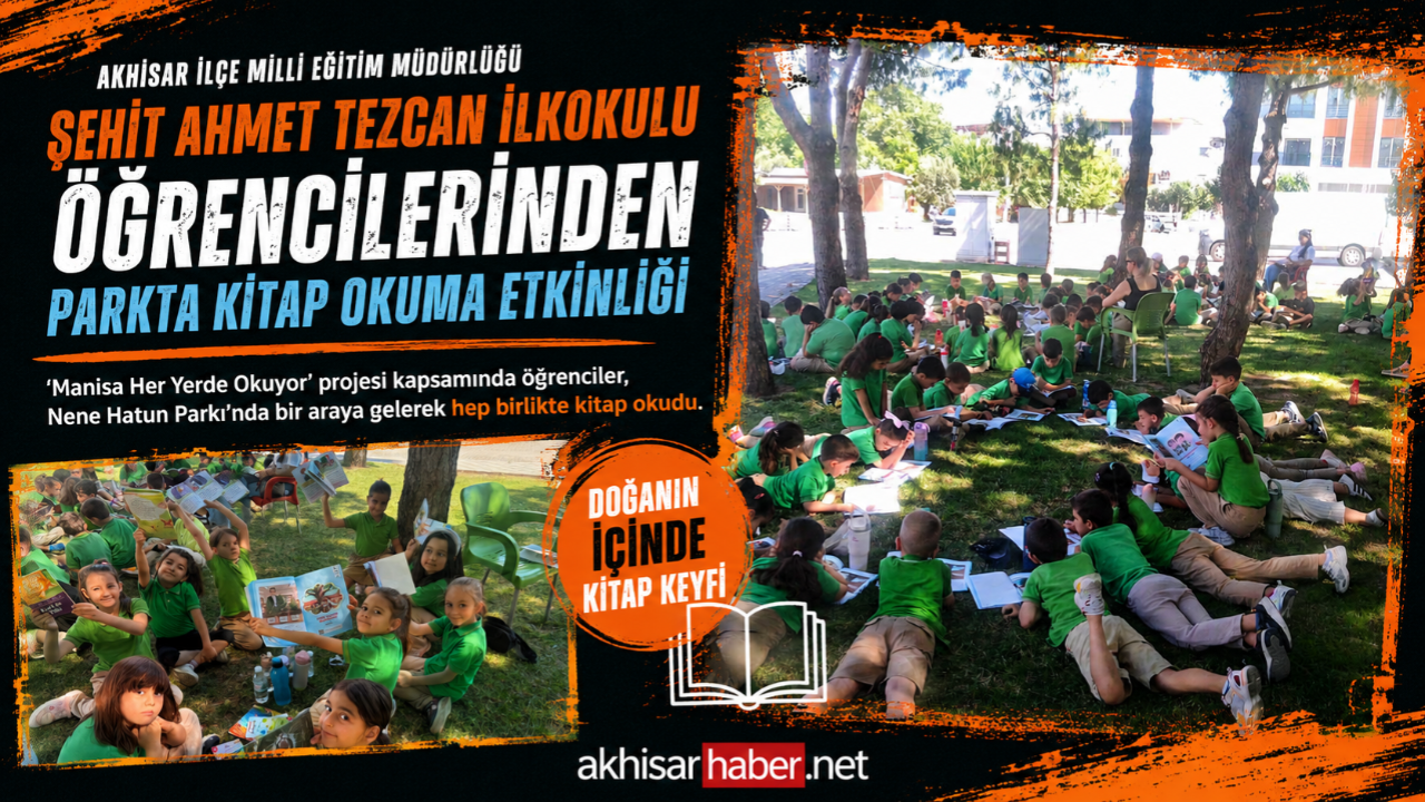 Şehit Ahmet Tezcan İlkokulu Öğrencilerinden Parkta Kitap Okuma Etkinliği