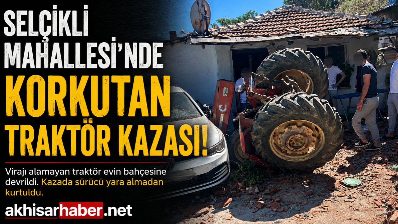 Selçikli Mahallesi’nde Korkutan Traktör Kazası