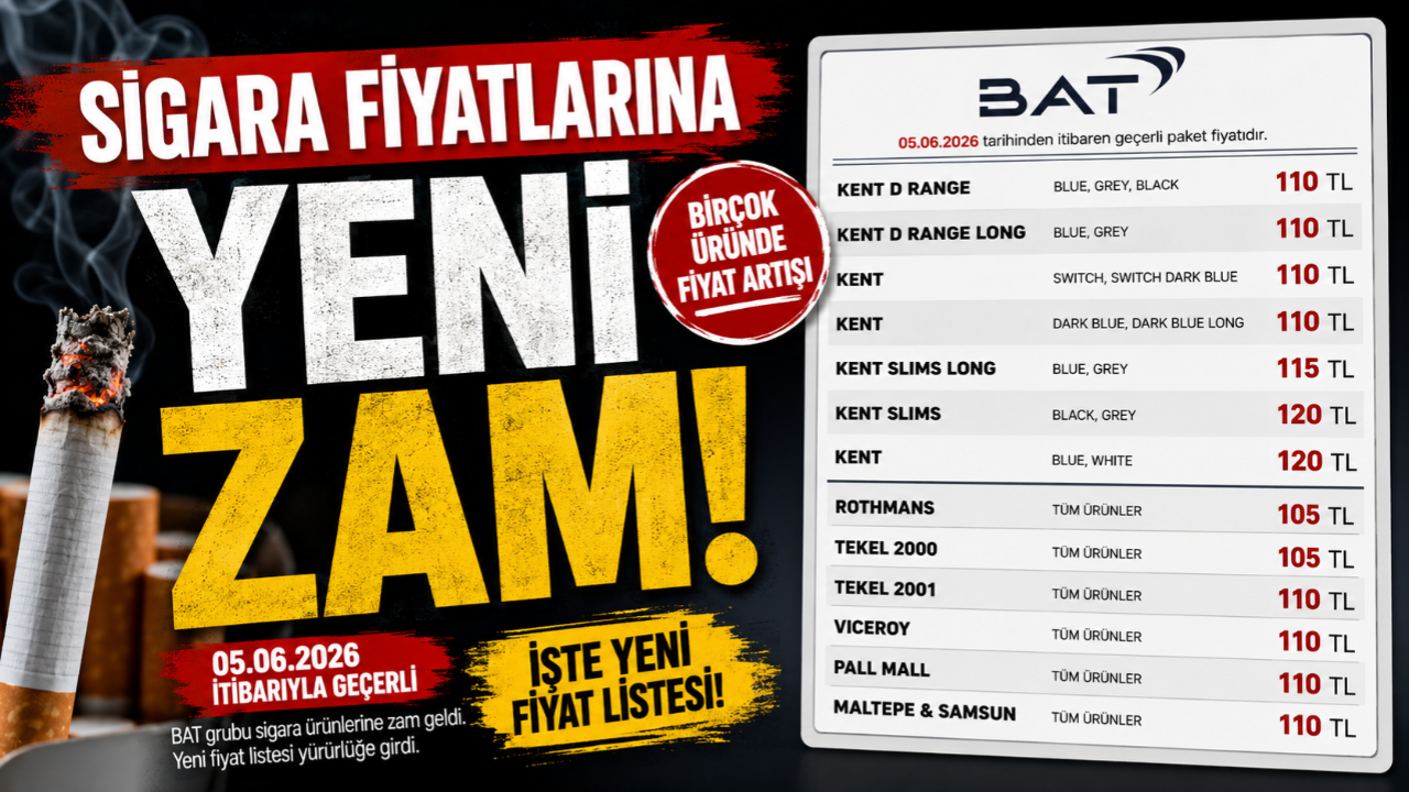 Sigara Fiyatlarına Yeni Zam