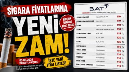Sigara Fiyatlarına Yeni Zam