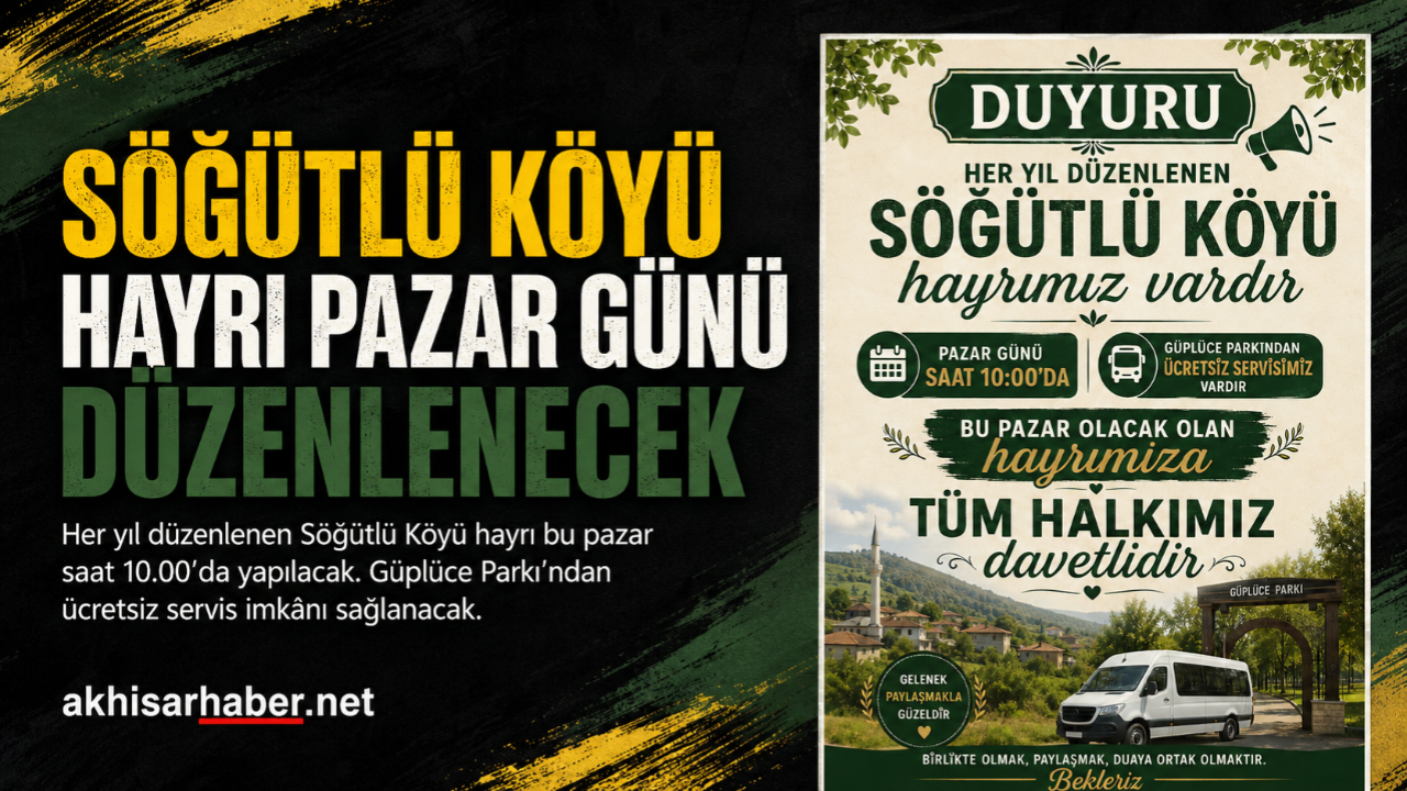 Söğütlü Köyü Hayrı Pazar Günü Düzenlenecek