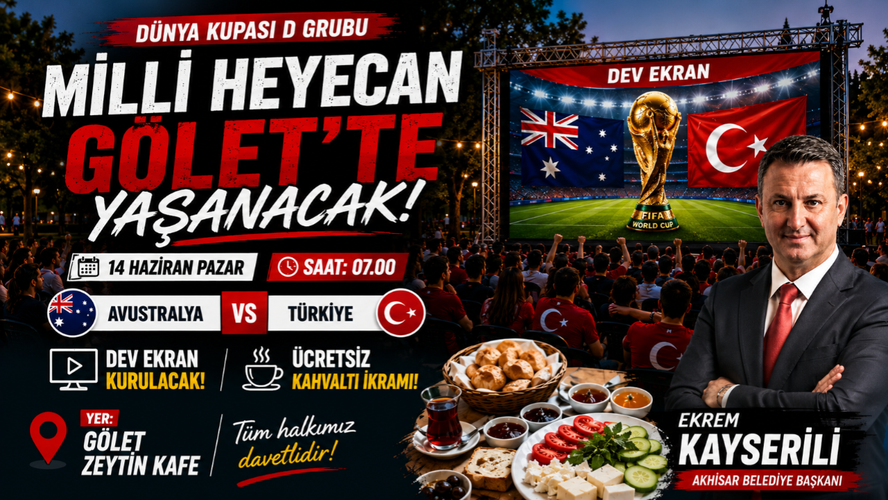 Türkiye Maçı İçin Dev Ekran Gölet’te Kurulacak
