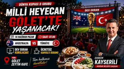 Türkiye Maçı İçin Dev Ekran Gölet’te Kurulacak