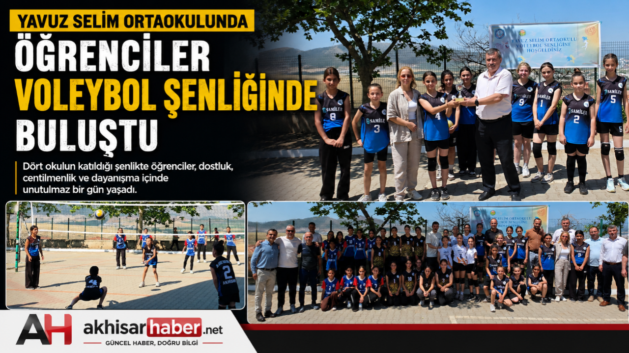 Yavuz Selim Ortaokulu’nda Öğrenciler Voleybol Şenliğinde Buluştu