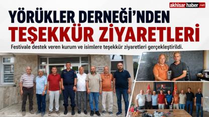 Yörükler Derneği'nden Teşekkür Ziyaretleri