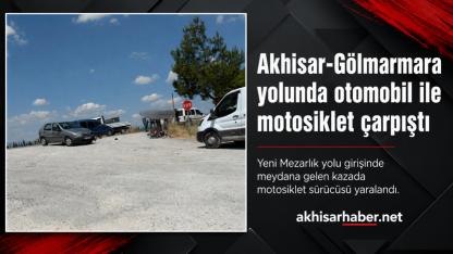 Akhisar-Gölmarmara yolunda otomobil ile motosiklet çarpıştı