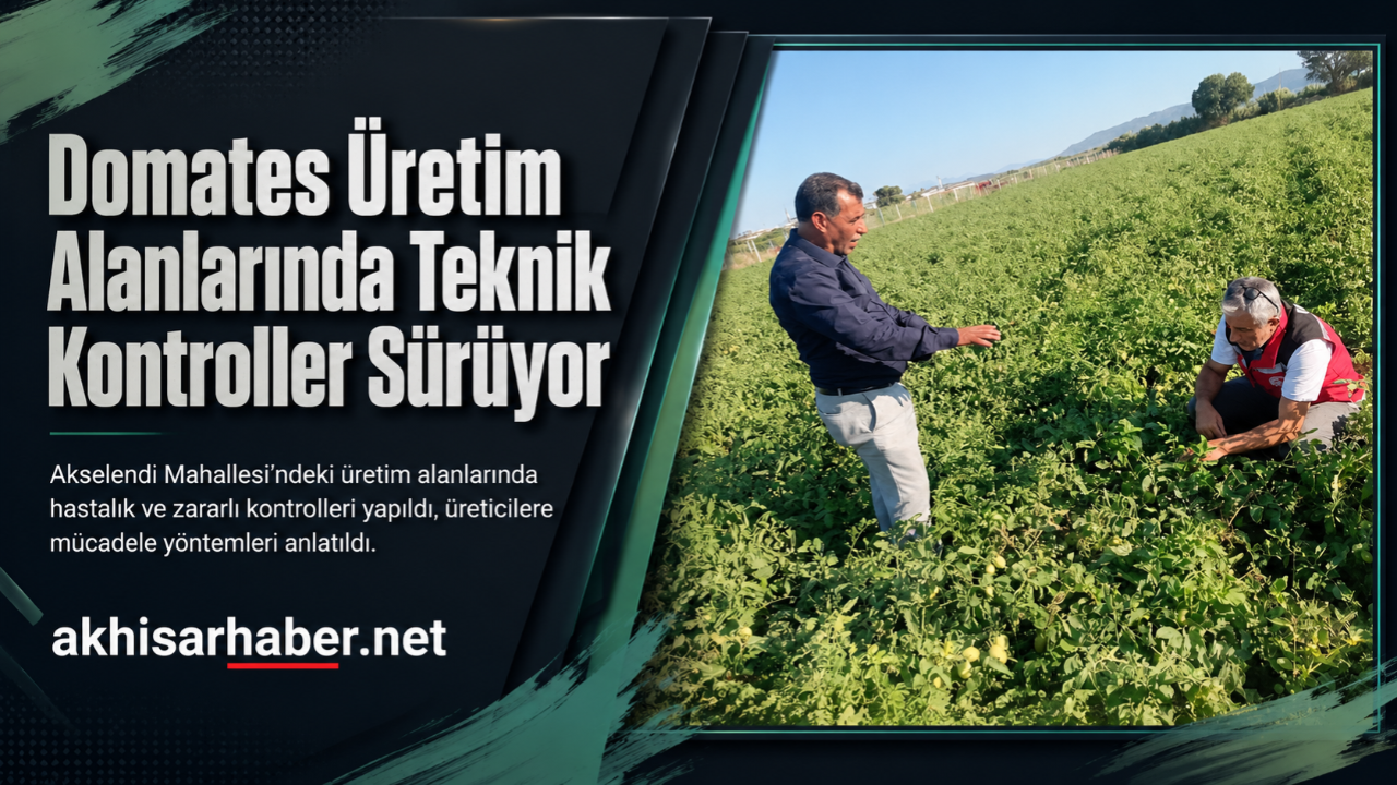 Akhisar’da Domates Üretim Alanlarında Teknik Kontroller Sürüyor