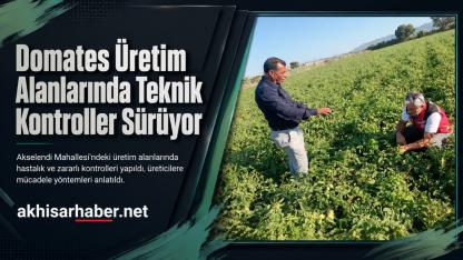 Akhisar’da Domates Üretim Alanlarında Teknik Kontroller Sürüyor