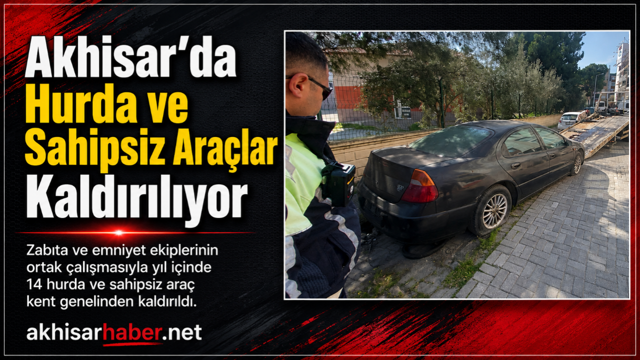 Akhisar’da Hurda ve Sahipsiz Araçlar Kaldırılıyor
