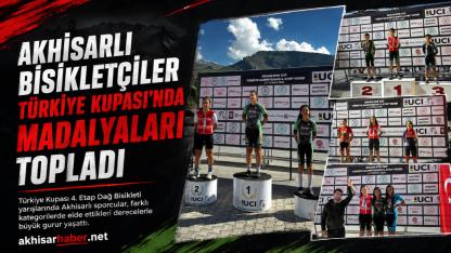Akhisarlı Bisikletçiler Türkiye Kupası’nda Madalyaları Topladı