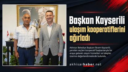 Başkan Kayserili ulaşım kooperatiflerinin yöneticilerini ağırladı