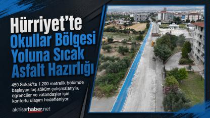 Hürriyet Mahallesi’nde Okullar Bölgesi Yoluna Sıcak Asfalt Hazırlığı