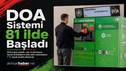 DOA Sistemi 81 İlde Başladı: Her Ambalaja 1 TL İade