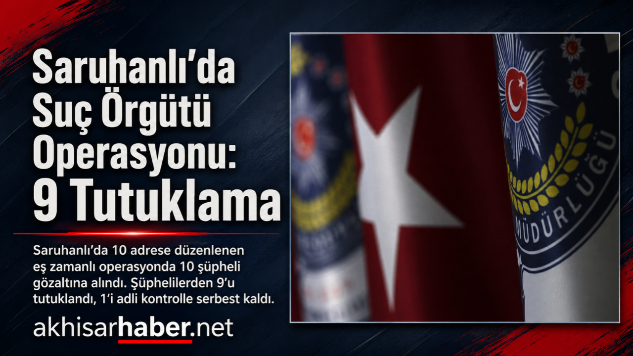 Saruhanlı’da Suç Örgütü Operasyonu: 9 Şüpheli Tutuklandı
