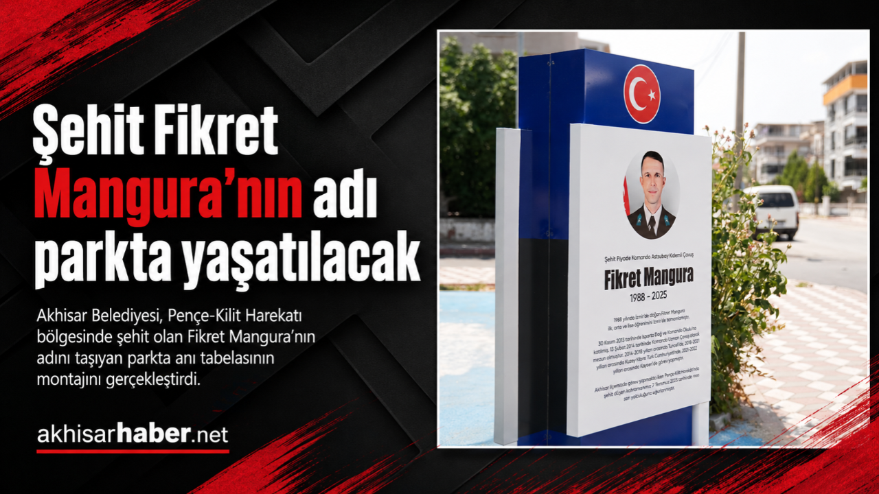 Şehit Fikret Mangura’nın Adı Parkta Yaşatılacak